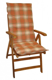 Polstr na ZAHRADNÍ křeslo UNI excelent vysoké látka Tera kostka - DOPLŇKY - Polstry na ZÁVĚSNÉ houpačky - Polstry na ZAHRADNÍ křesla