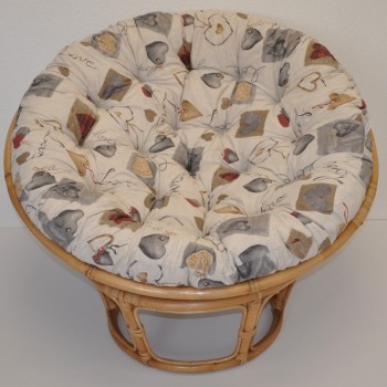 Ratanový PAPASAN 110 cm medový LOVE - RATANOVÝ NÁBYTEK - Křesla - Papasany