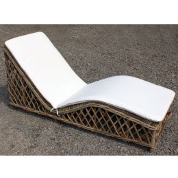 Ratanové lehátko DAYBED kubu grey bez polstru - RATANOVÝ NÁBYTEK - Křesla