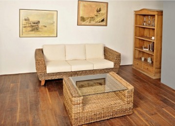 Ratanová pohovka TONDANO SOFA BARU banán - RATANOVÝ NÁBYTEK - Sedací soupravy - Pohovky a sofa