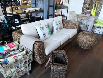Ratanová pohovka TONDANO SOFA BARU banán - RATANOVÝ NÁBYTEK - Sedací soupravy - Pohovky a sofa