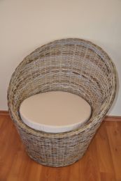 Ratanové křeslo CENTRE Kooboo grey - RATANOVÝ NÁBYTEK - Křesla