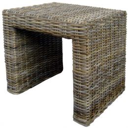 Ratanový stolek PANDORA kubu grey 40x46cm - RATANOVÝ NÁBYTEK - Stoly