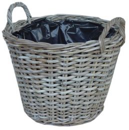 Koš/obal na KVĚTINÁČ KUBU grey malý - DOPLŇKY - Vázy a květináče