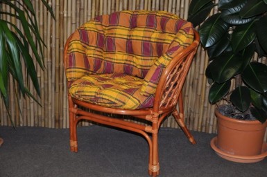 Polstr na křeslo BAHAMA okrový MAXI - DOPLŇKY - Polstry a polštáře - Polstry na RATANOVÁ křesla