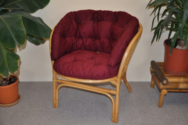 Polstr na křeslo BAHAMA vínový kepr MAXI - DOPLŇKY - Polstry a polštáře