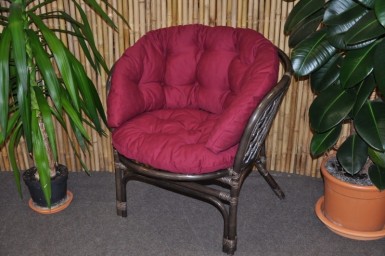 Polstr na křeslo BAHAMA vínový kepr MAXI - DOPLŇKY - Polstry a polštáře - Polstry na RATANOVÁ křesla