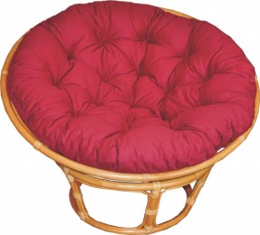 Ratanový PAPASAN 110 cm  medový polstr vínový - RATANOVÝ NÁBYTEK - Křesla - Papasany