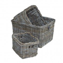 Ratanový koš/zásuvka  KUBU GREY malý - DOPLŇKY - Truhly a koše - Zásuvky a misky