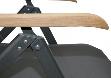 Rozkládací křeslo CONCEPT antracit teak - ZAHRADNÍ NÁBYTEK - Hliníkový zahradní nábytek - Křesla