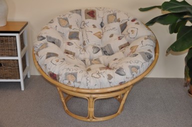 Polstr na křeslo PAPASAN 110 cm srdce LOVE - DOPLŇKY - Polstry a polštáře - Polstry na křeslo PAPASAN