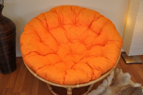 Polstr deluxe na křeslo Papasan 110 cm oranžový melír - DOPLŇKY - Polstry a polštáře - Polstry na křeslo PAPASAN