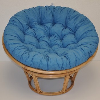 Ratanový PAPASAN 110 cm medový tyrkysový melír - RATANOVÝ NÁBYTEK - Křesla - Papasany