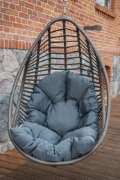 Závěsná houpačka BELLISSIMO GREY umělý ratan - UMĚLÝ RATAN - Houpačky