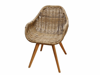 Ratanové křeslo CLUB kubu natur nohy - RATANOVÝ NÁBYTEK - Křesla