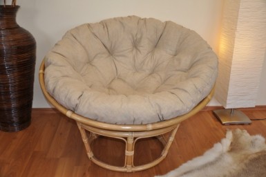 Polstr na křeslo PAPASAN 115 cm světle béžový melír - DOPLŇKY - Polstry a polštáře - Polstry na křeslo PAPASAN