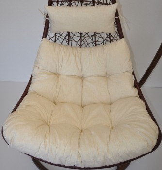 Polstr na závěsnou houpačku MARGARITA látka béžový melír - DOPLŇKY - Polstry a polštáře - Polstry na ZÁVĚSNÉ houpačky