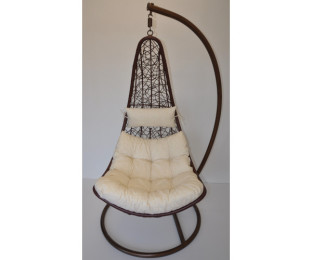 Polstr na závěsnou houpačku MARGARITA látka béžový melír - DOPLŇKY - Polstry a polštáře - Polstry na ZÁVĚSNÉ houpačky