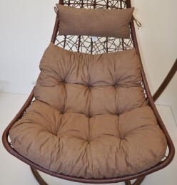 Polstr na závěsnou houpačku MARGARITA látka hnědý melír - DOPLŇKY - Polstry a polštáře