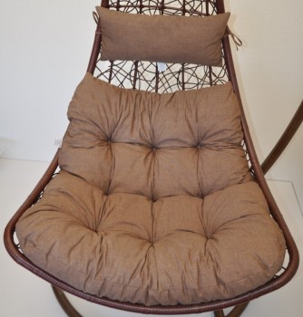 Polstr na závěsnou houpačku MARGARITA látka hnědý melír - DOPLŇKY - Polstry a polštáře - Polstry na SWIVEL a houpací křesla