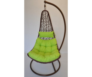 Polstr na závěsnou houpačku MARGARITA látka světle zelený melír - DOPLŇKY - Polstry a polštáře - Polstry na ZÁVĚSNÉ houpačky
