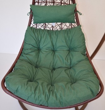 Polstr na závěsnou houpačku MARGARITA látka tmavě zelený melír - DOPLŇKY - Polstry a polštáře - Polstry na ZÁVĚSNÉ houpačky