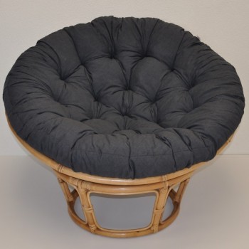 Ratanový PAPASAN 110 cm medový tmavě šedý melír - RATANOVÝ NÁBYTEK - Křesla - Papasany