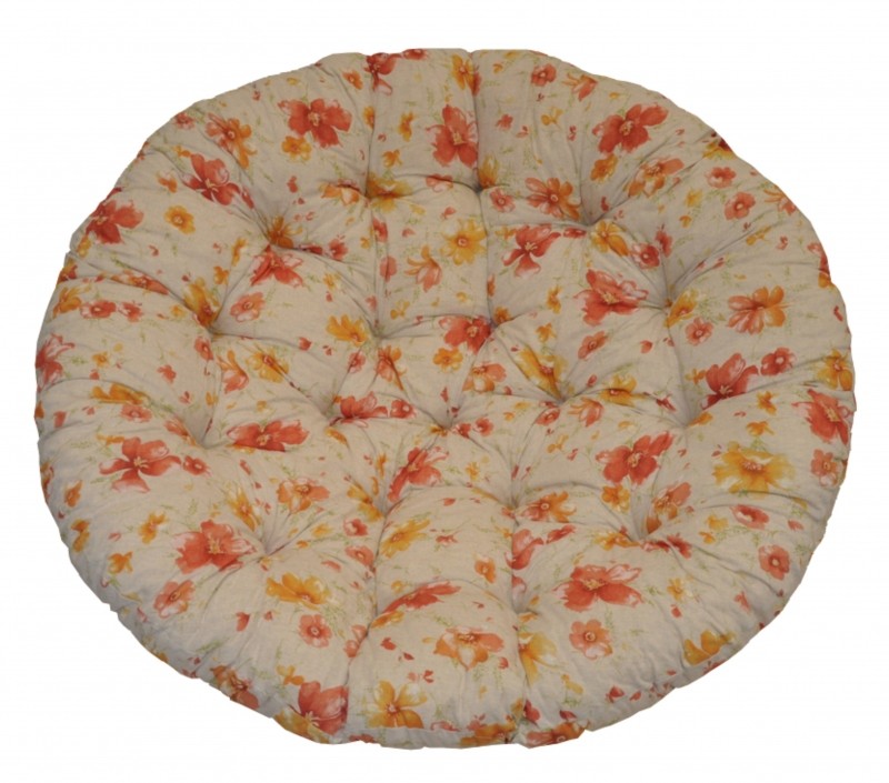 Polstr na křeslo PAPASAN 100 cm motiv květiny