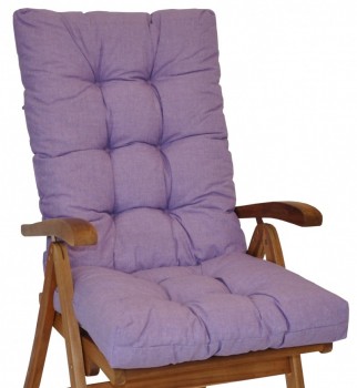 Polstr na TEAKOVÉ křeslo vysoké látka fialový melír - DOPLŇKY - Polstry a polštáře - Polstry na ZAHRADNÍ křesla