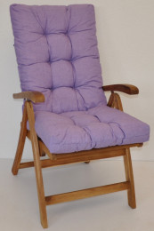 Polstr na TEAKOVÉ křeslo vysoké látka fialový melír - DOPLŇKY - Polstry a polštáře - Polstry na ZAHRADNÍ křesla