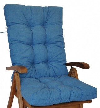 Polstr na TEAKOVÉ křeslo vysoké látka tyrkysový melír - DOPLŇKY - Polstry a polštáře - Polstry na ZAHRADNÍ křesla